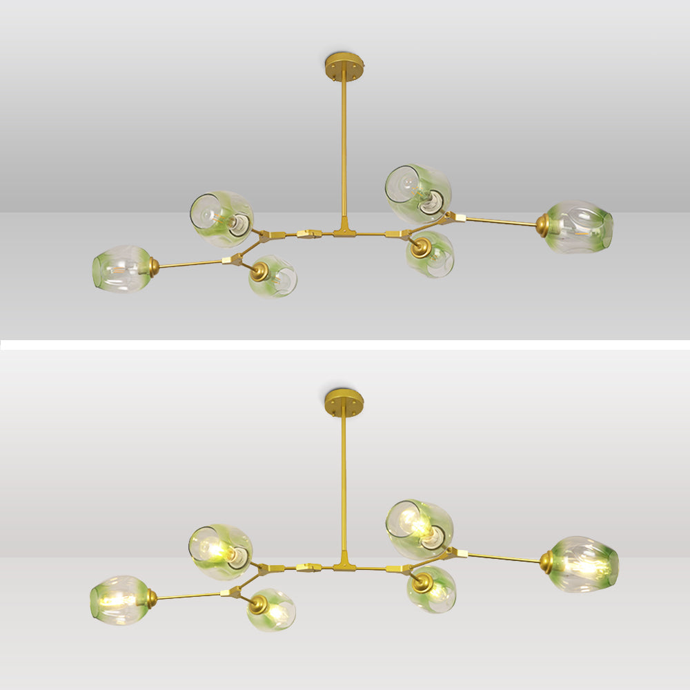 Zerin Luminária Pendente Nórdica Moderna de Vidro Bolha Transparente