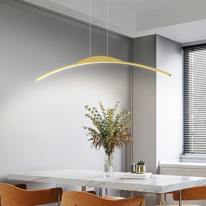Luminária Pendente Linear Minimalista Xeli com Controle Remoto