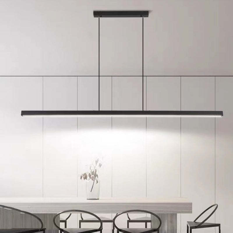 Lerin Luminária Pendente Linear LED Moderna Preto/Marrom