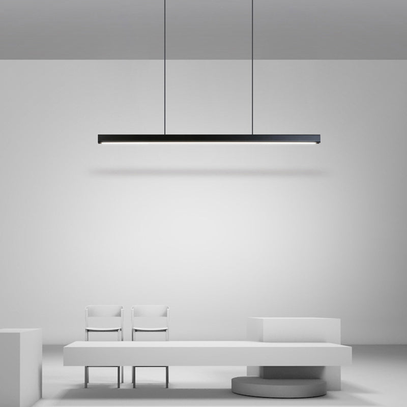 Pendente Linear Eron Minimalista Clássico Preto e Branco