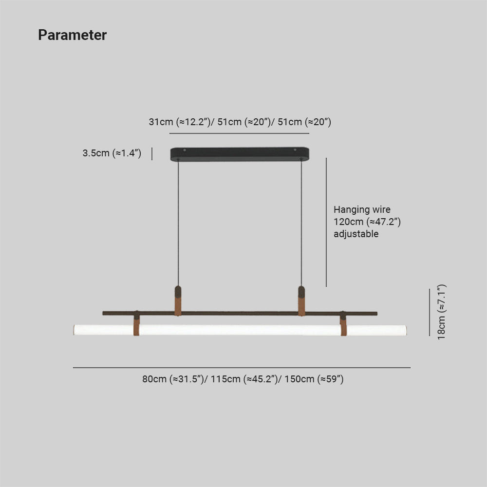 Luminária Pendente Linear Moderna Voren, Preto/Dourado