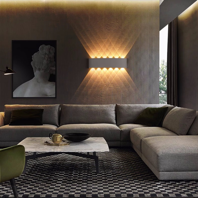 Nirex Arandela Moderna Retangular Externa com Efeito Onda